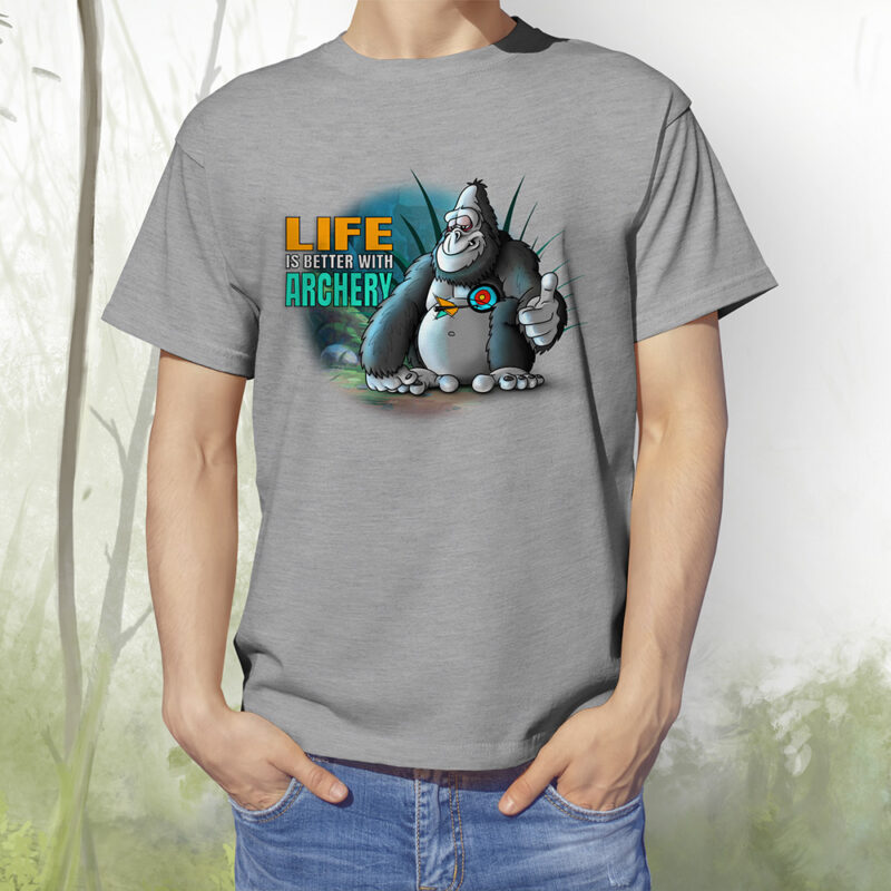 T-Shirt Gorilla1 grey melange