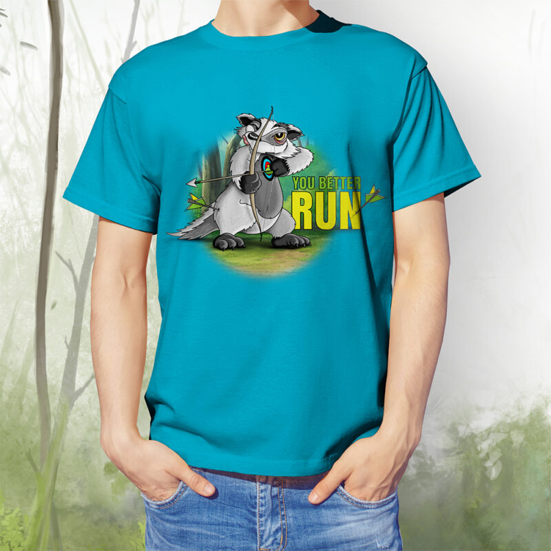 T-Shirt Dachs better run aqua
