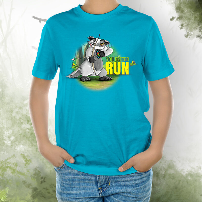 T-Shirt Kids Dachs better run aqua