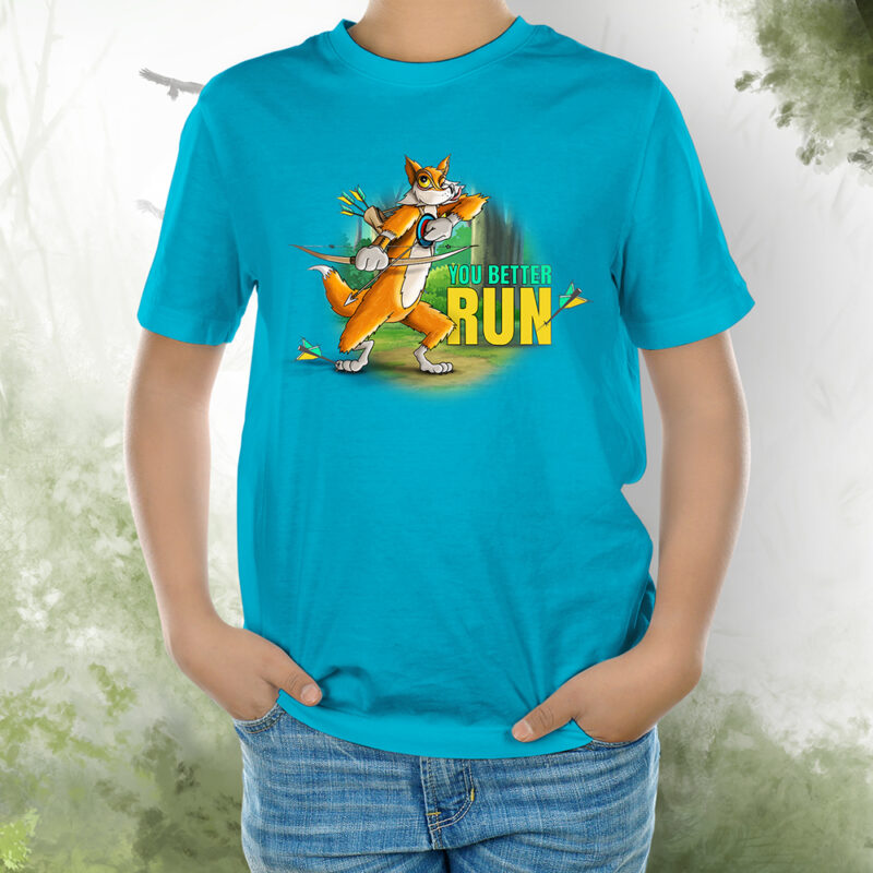 T-Shirt Kids Fuchs better run aqua