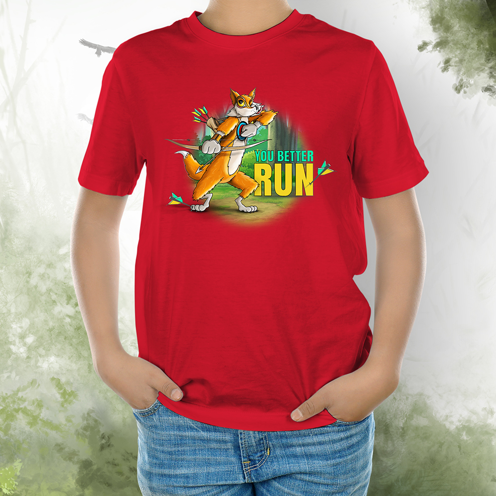 T-Shirt Kids Fuchs better run red