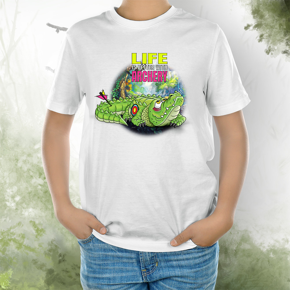 T-Shirt Kids Kroko 2 weiss