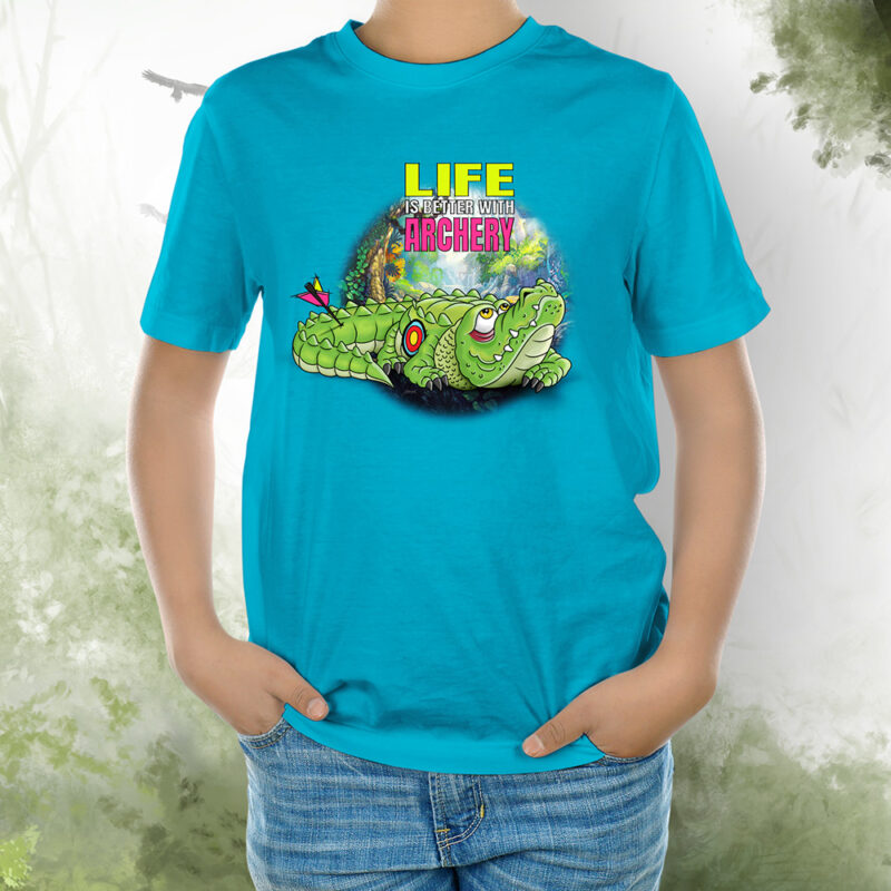 T-Shirt Kids Kroko 2 aqua