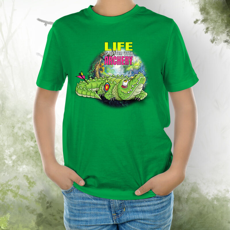 T-Shirt Kids Kroko 2 kelly green