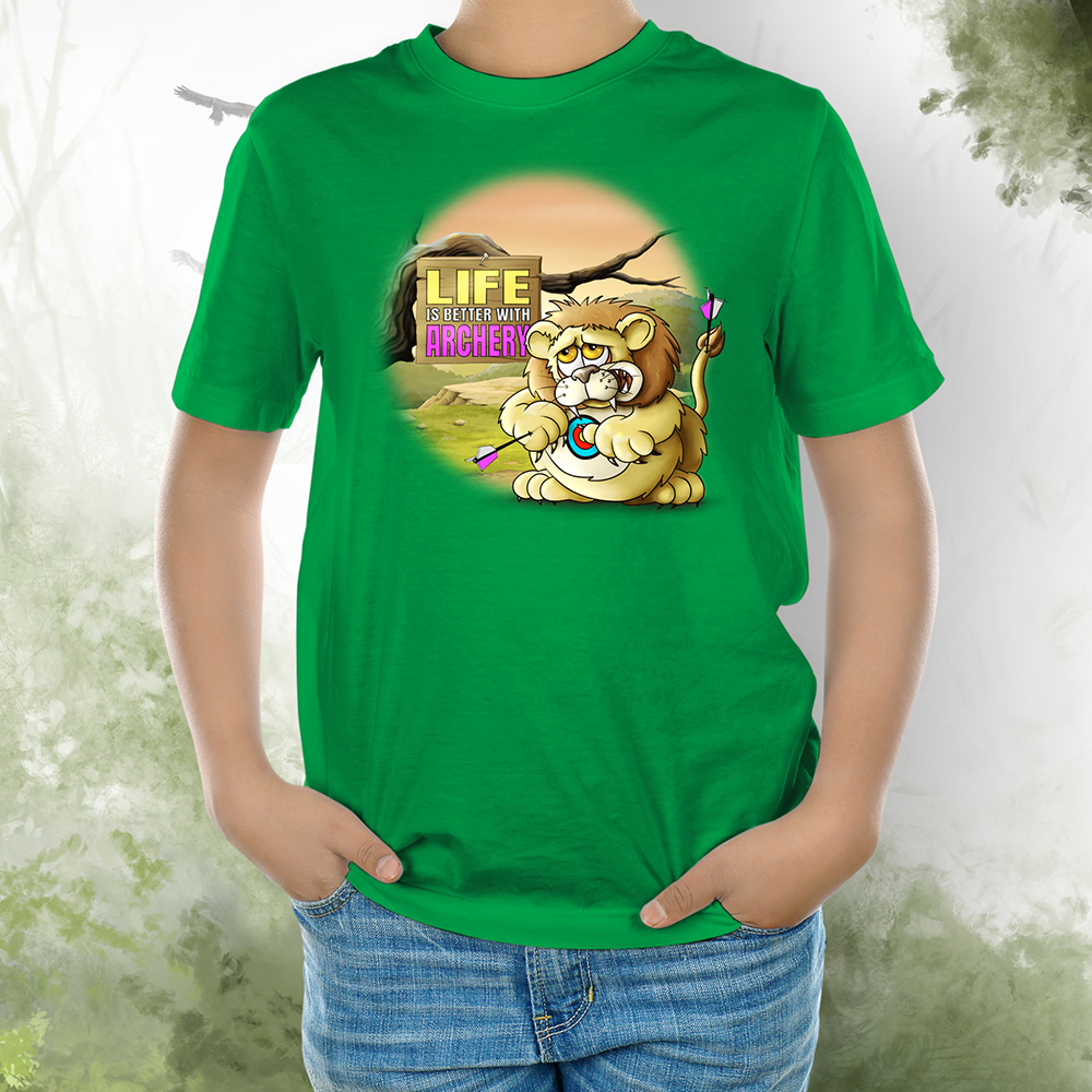 T-Shirt Kids Löwe 2 kelly green