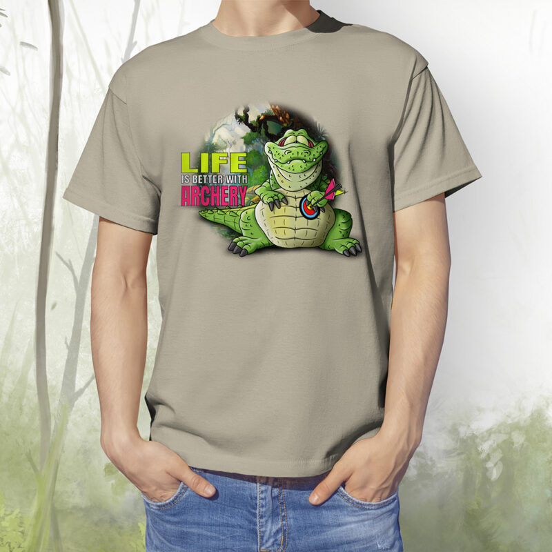 T-Shirt Kroko1 khaki