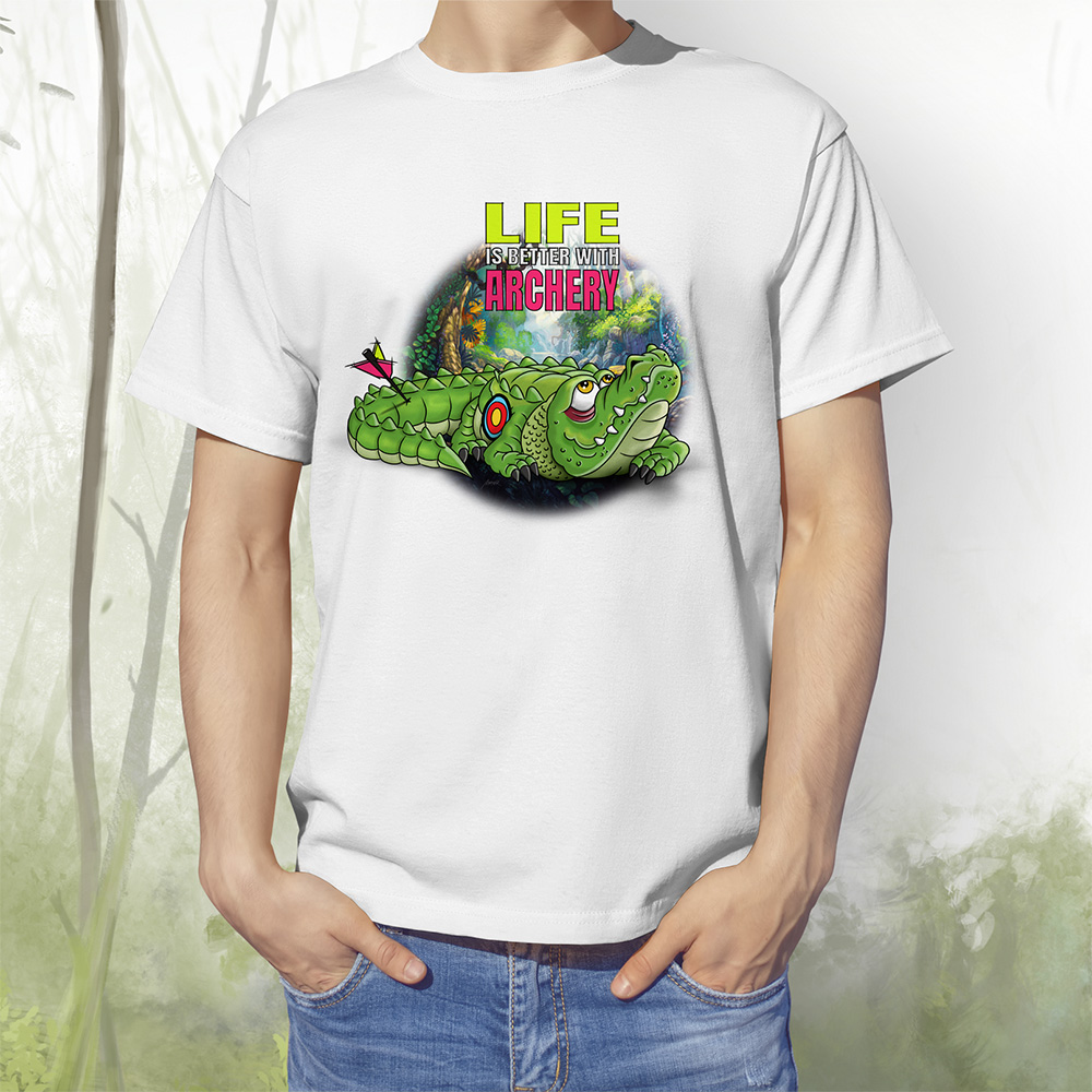T-Shirt Kroko2 weiss