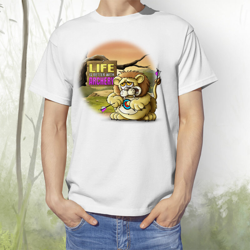 T-Shirt Löwe weiss