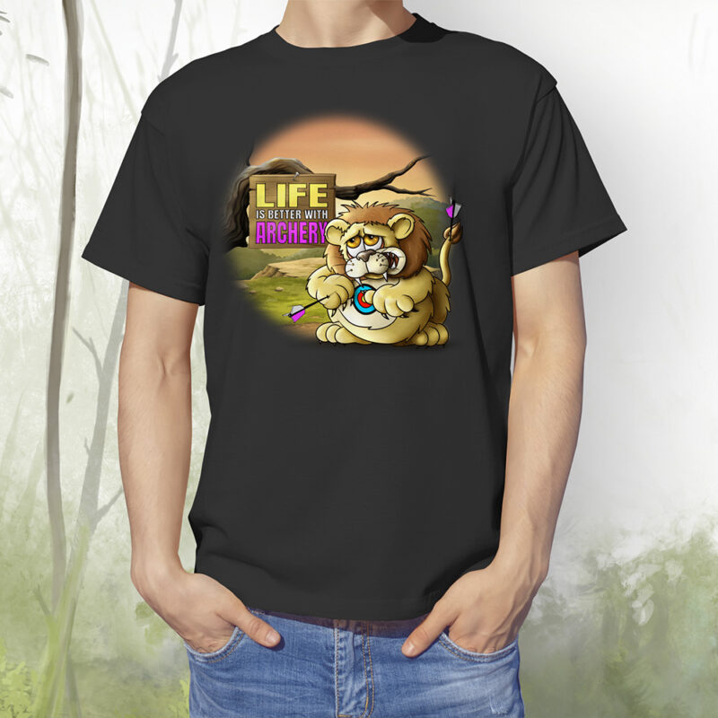 T-Shirt Löwe schwarz