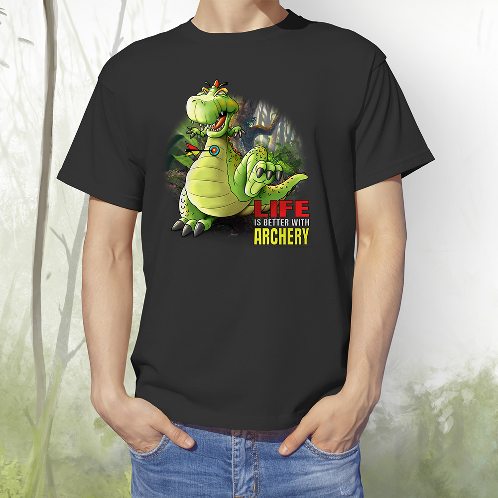 T-Shirt Herren Dino schwarz