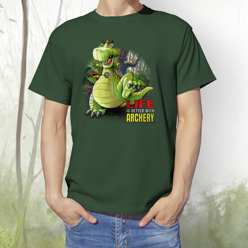 T-Shirt Herren Dino bottle green