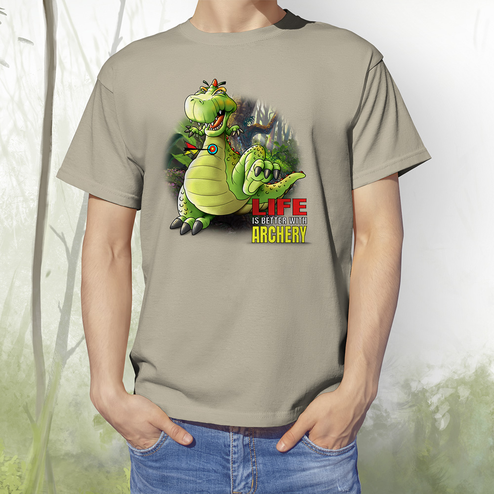T-Shirt Herren Dino khaki