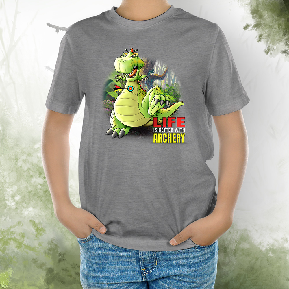 T-Shirt Kids Dino grey melange
