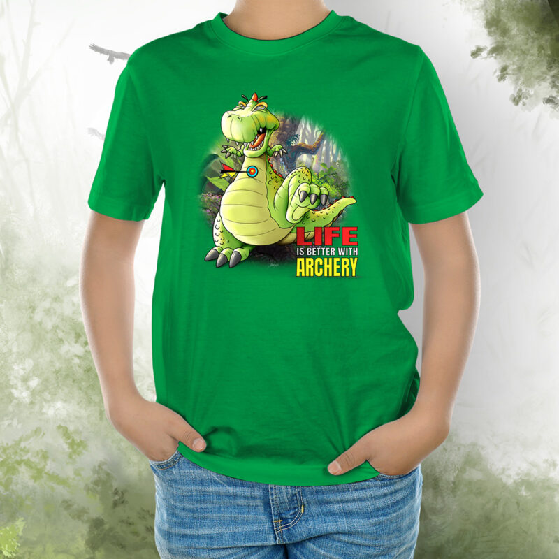 T-Shirt Kids Dino kelly green