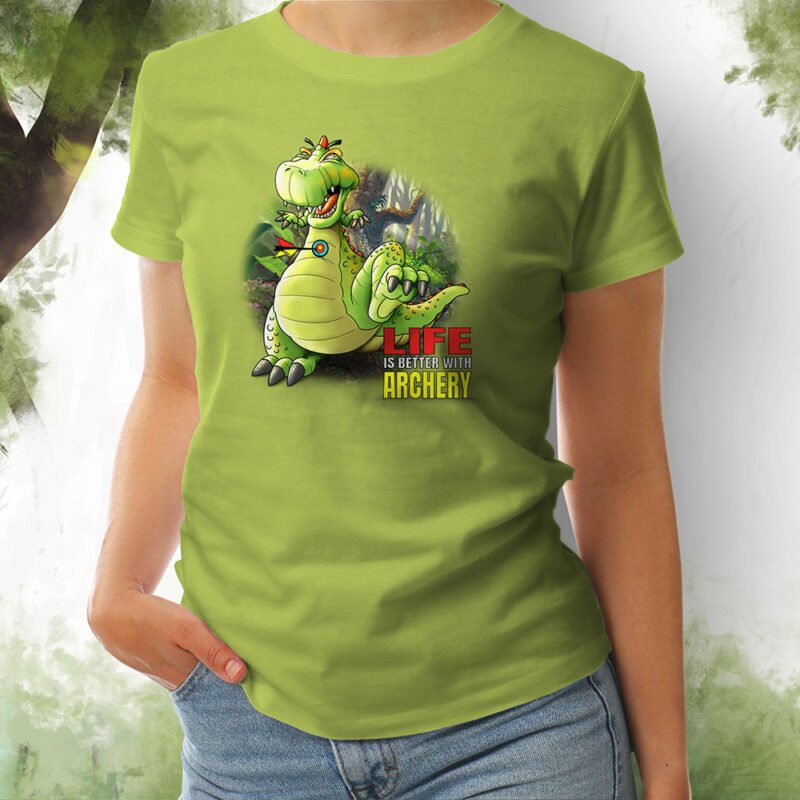 T-Shirt Damen Dino apple green