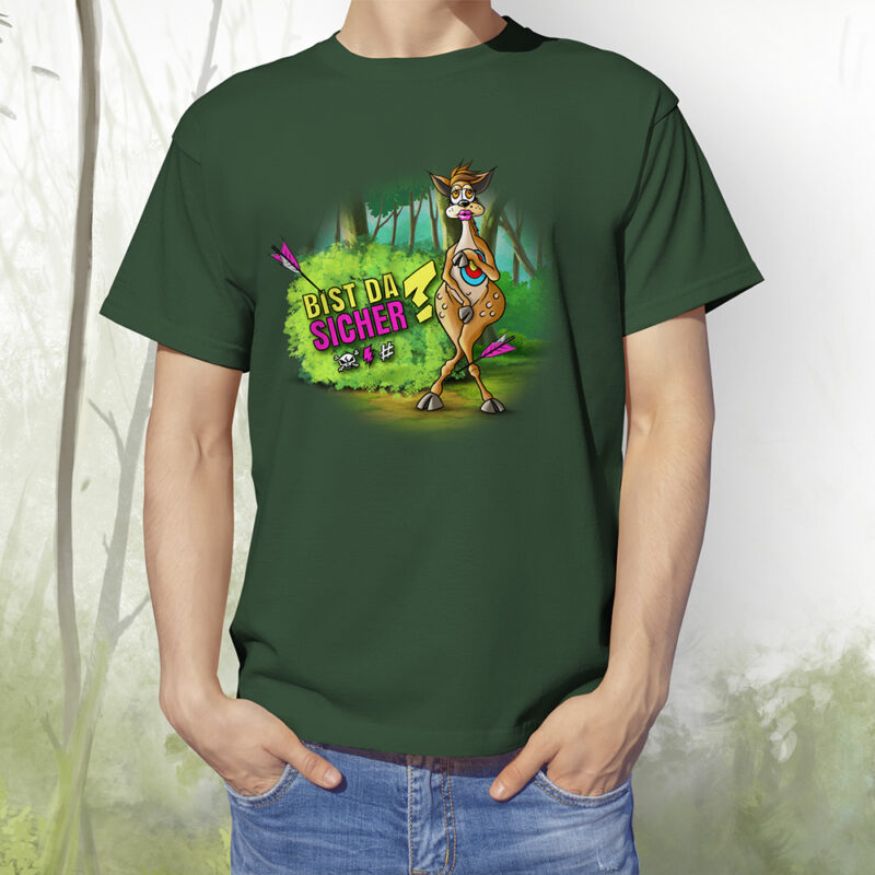 T-Shirt Bambi sicher bottle green