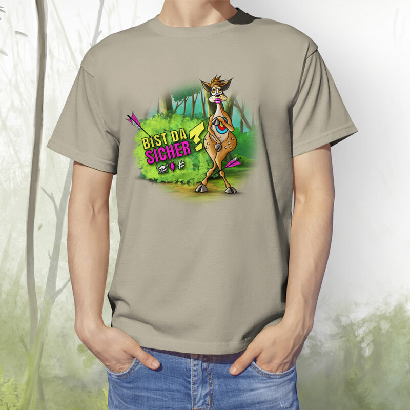 T-Shirt Bambi sicher khaki