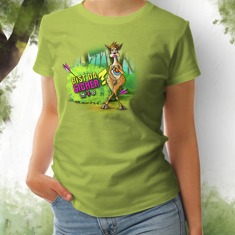 Damen Shirt Bambi sicher apple green