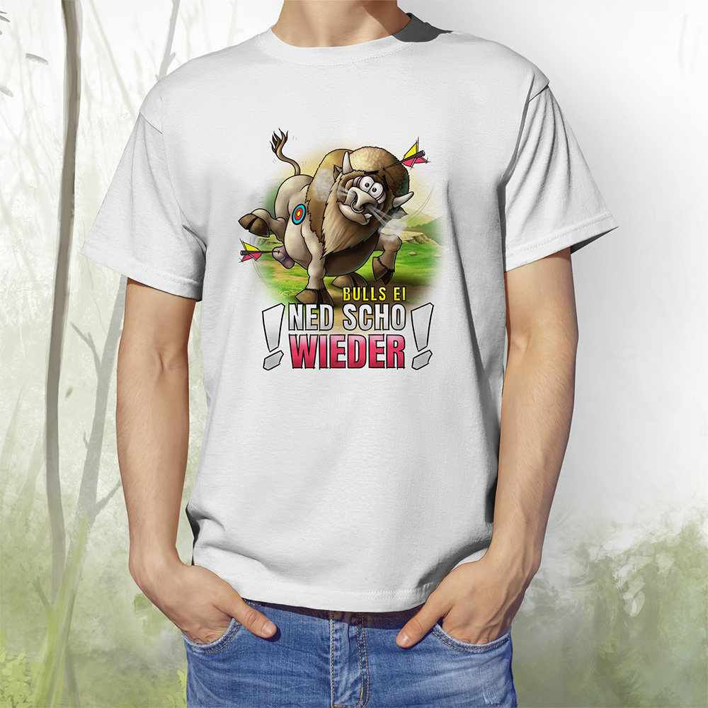 T-Shirt Bison Bulls-Ei weiß