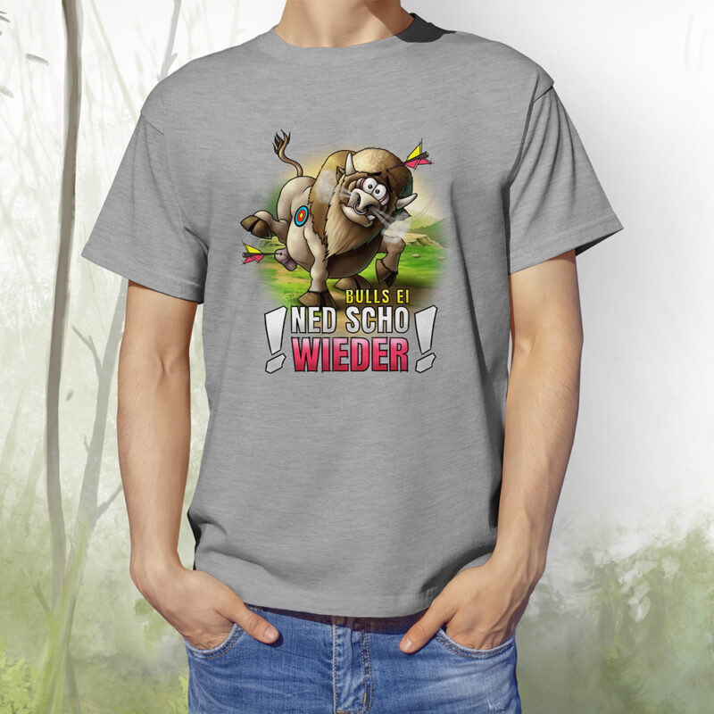 T-Shirt Bison Bulls-Ei grey melange