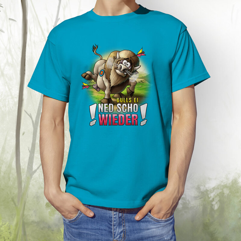 T-Shirt Bison Bulls-Ei aqua