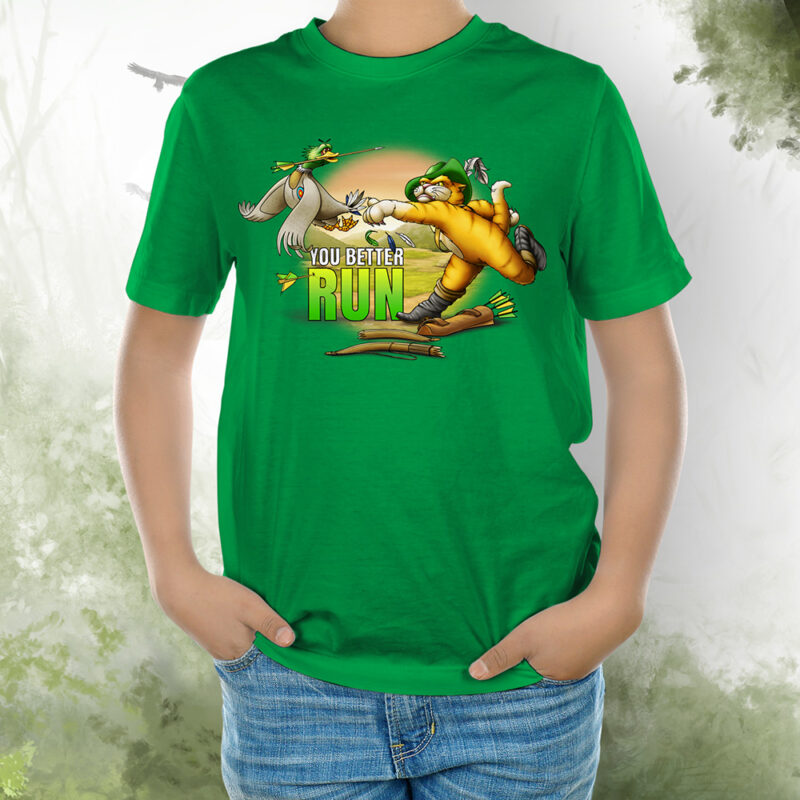 Kinder T-Shirt Kater kelly green