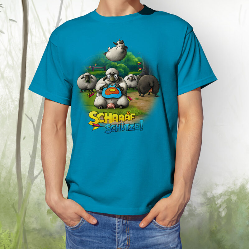 T-Shirt Schafschütze aqua