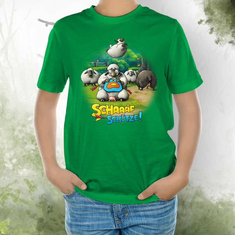 Kids T-Shirt Schafschütze kelly green