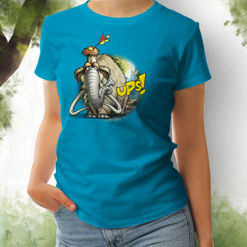 Damen T-Shirt Mammutn aqua