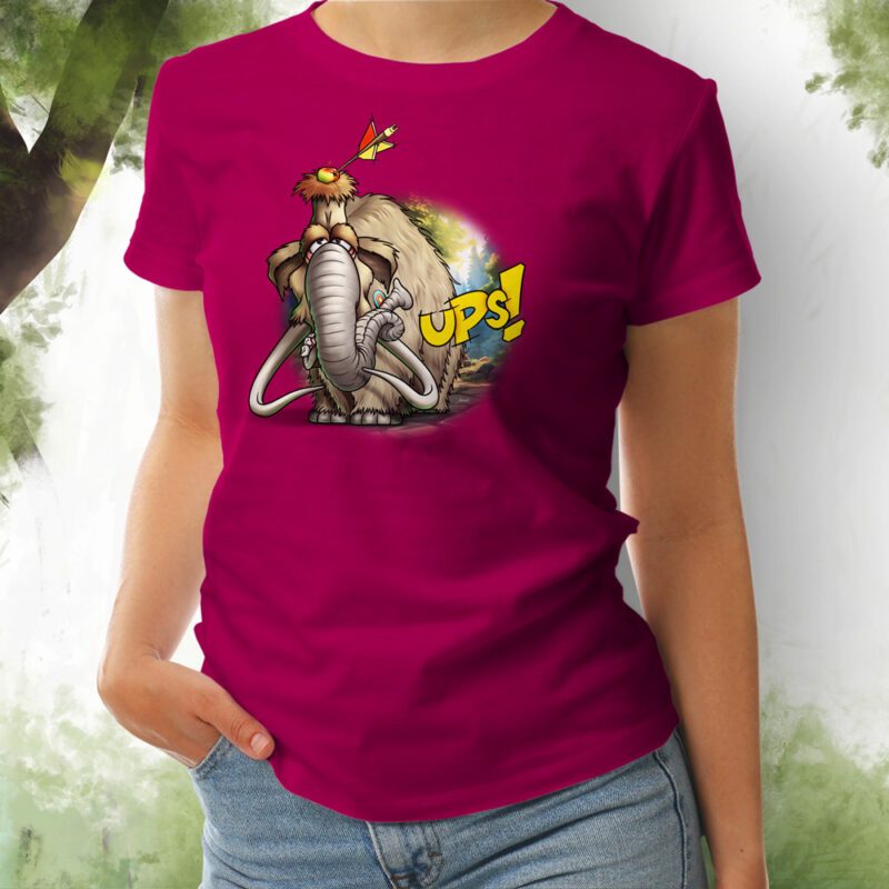 Damen T-Shirt Mammutn fuchsia