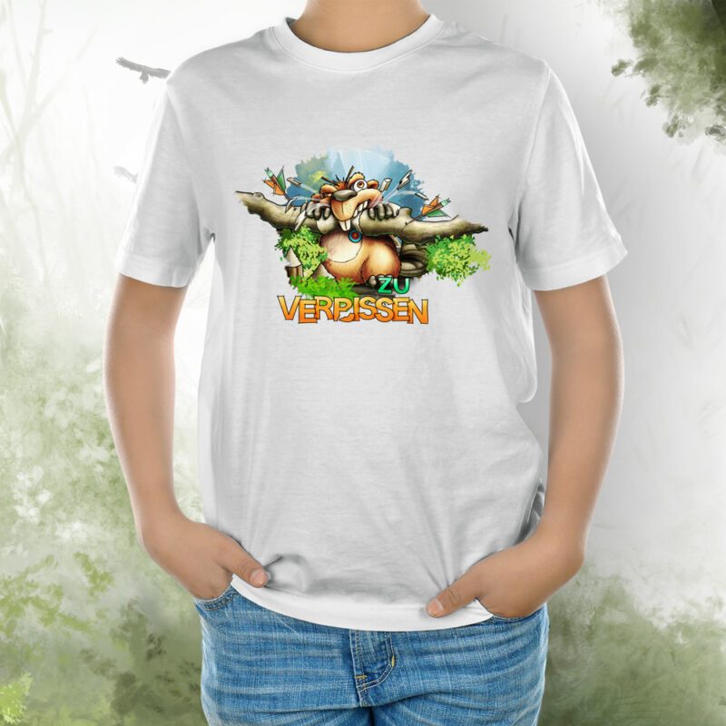 Kids T-Shirt Biber weiß