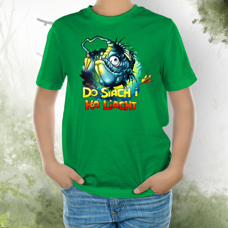 Kids T-Shirt Anglerfisch kelly green