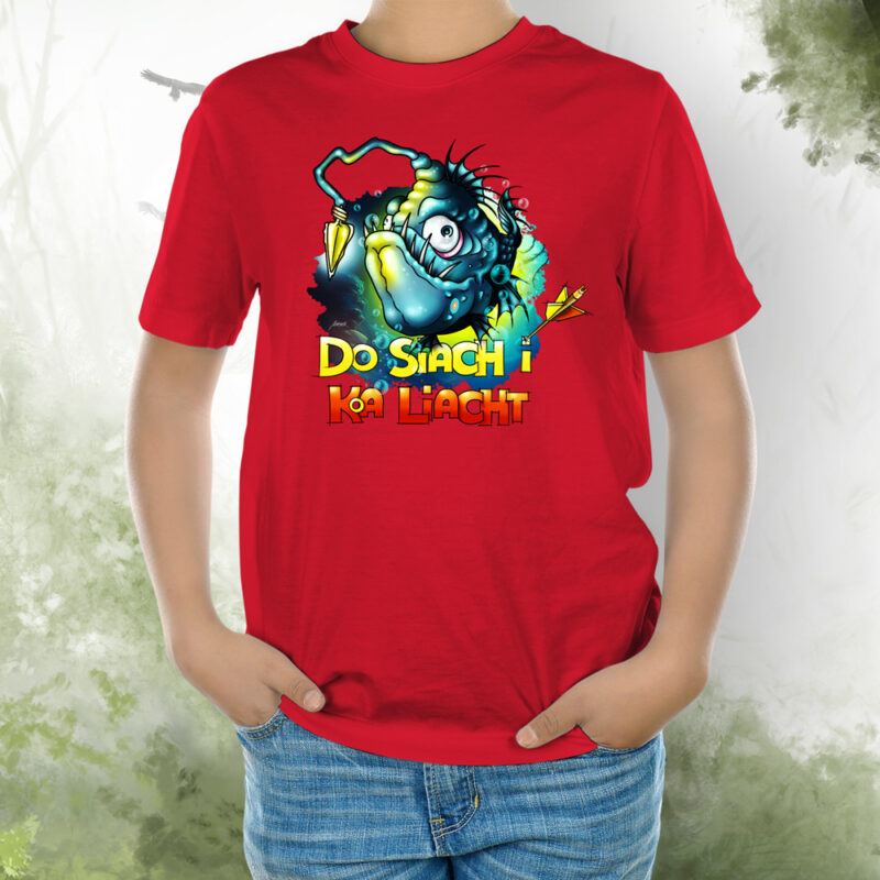 Kids T-Shirt Anglerfisch red