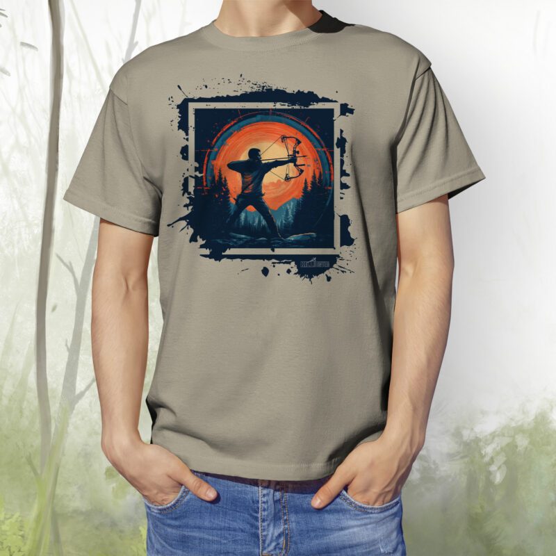 T-Shirt Compoundbogen Archer khaki