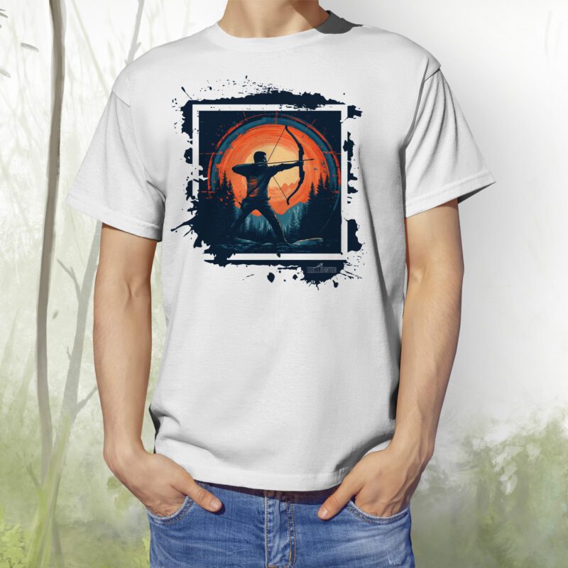 T-Shirt Recurvebogen Archer weiß