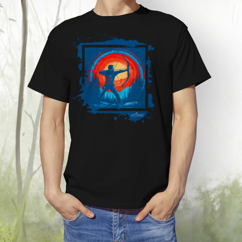 T-Shirt Recurvebogen Archer schwarz