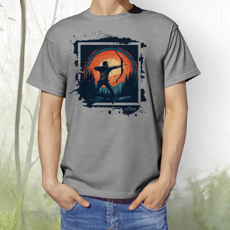 T-Shirt Recurvebogen Archer grey melange