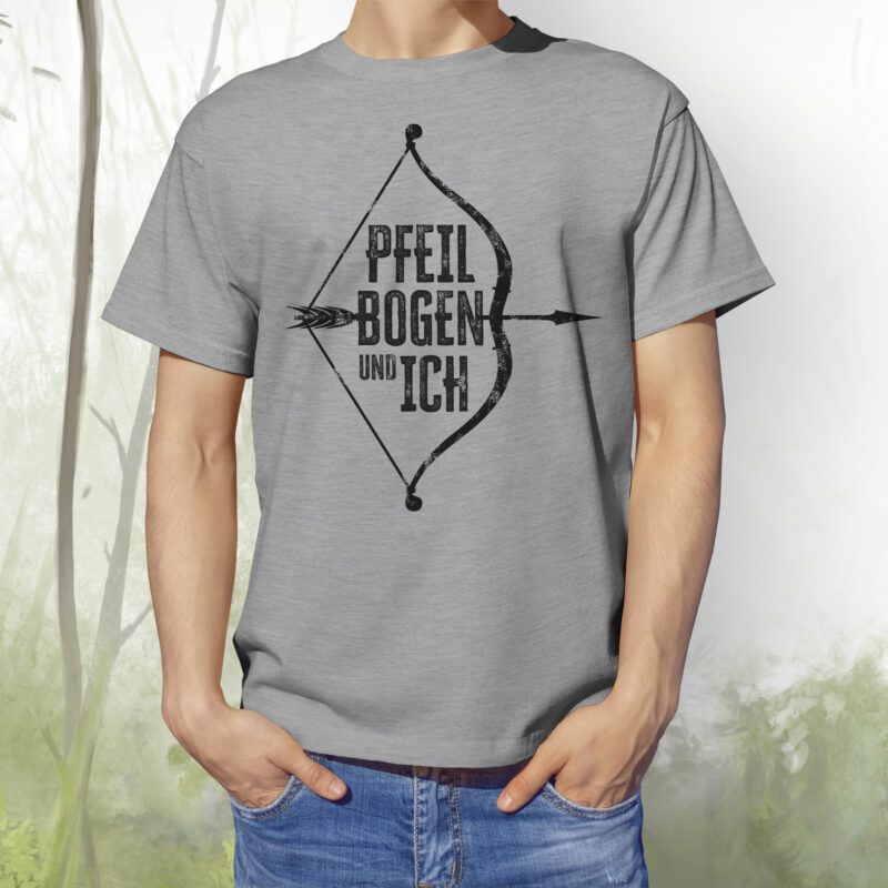 T-Shirt Bogen und ich grey melange