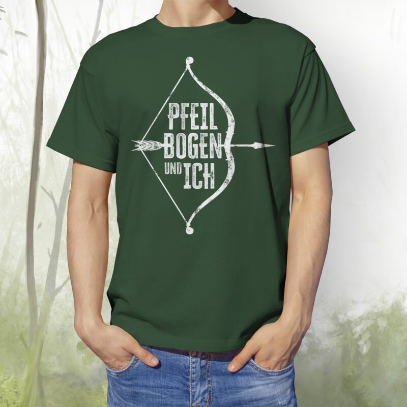 T-Shirt Bogen und ich bottle green