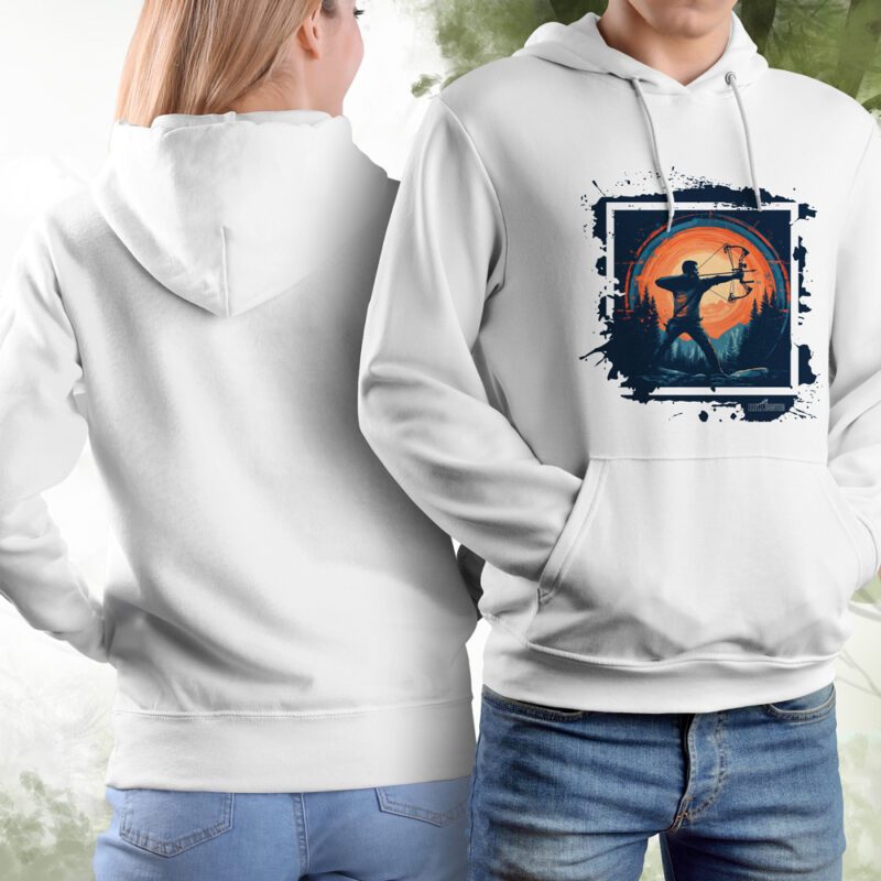 Herren Hoodie Compound Archer weiß