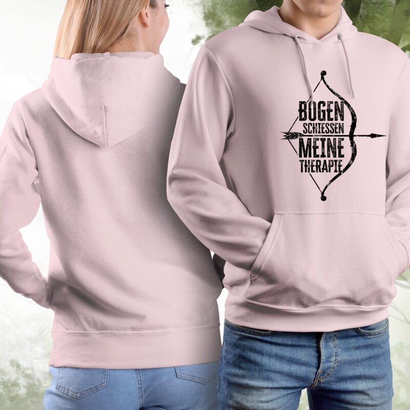 Hoodie Therapie Text pale pink