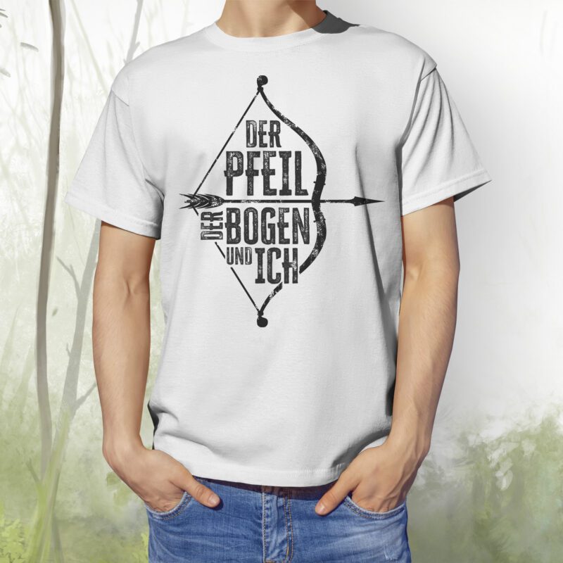 T-Shirt Der Pfeil der Bogen und ich weiß
