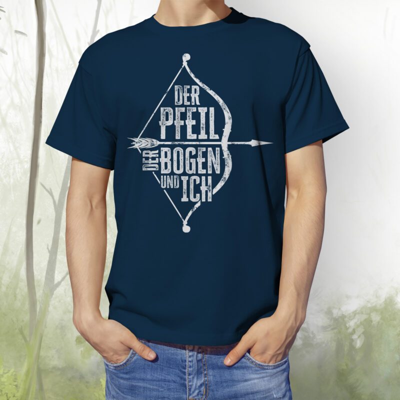 T-Shirt Der Pfeil der Bogen und ich navy